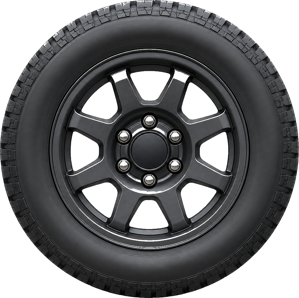 Tire side profile showing overall diameter